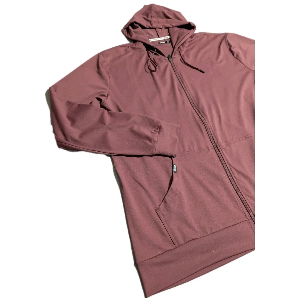 Barbell Apparel Hoodie Mens XL Zip Stretch Athletic‎ Gym Performance Sweatshirt